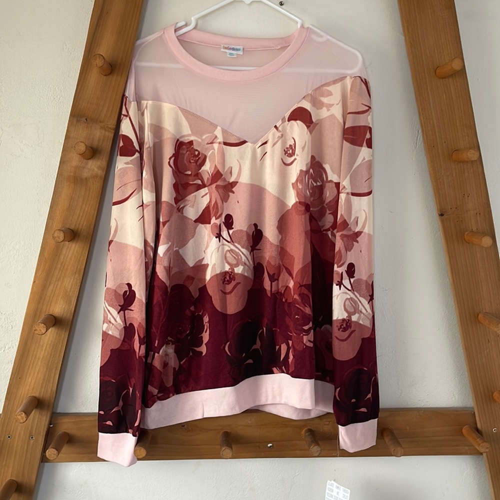 LuLaRoe Lizzy Long Sleeve Mesh Sweater